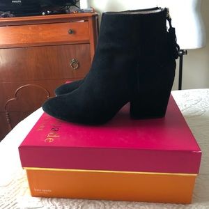 EUC Suede Kate Spade Heeled Booties